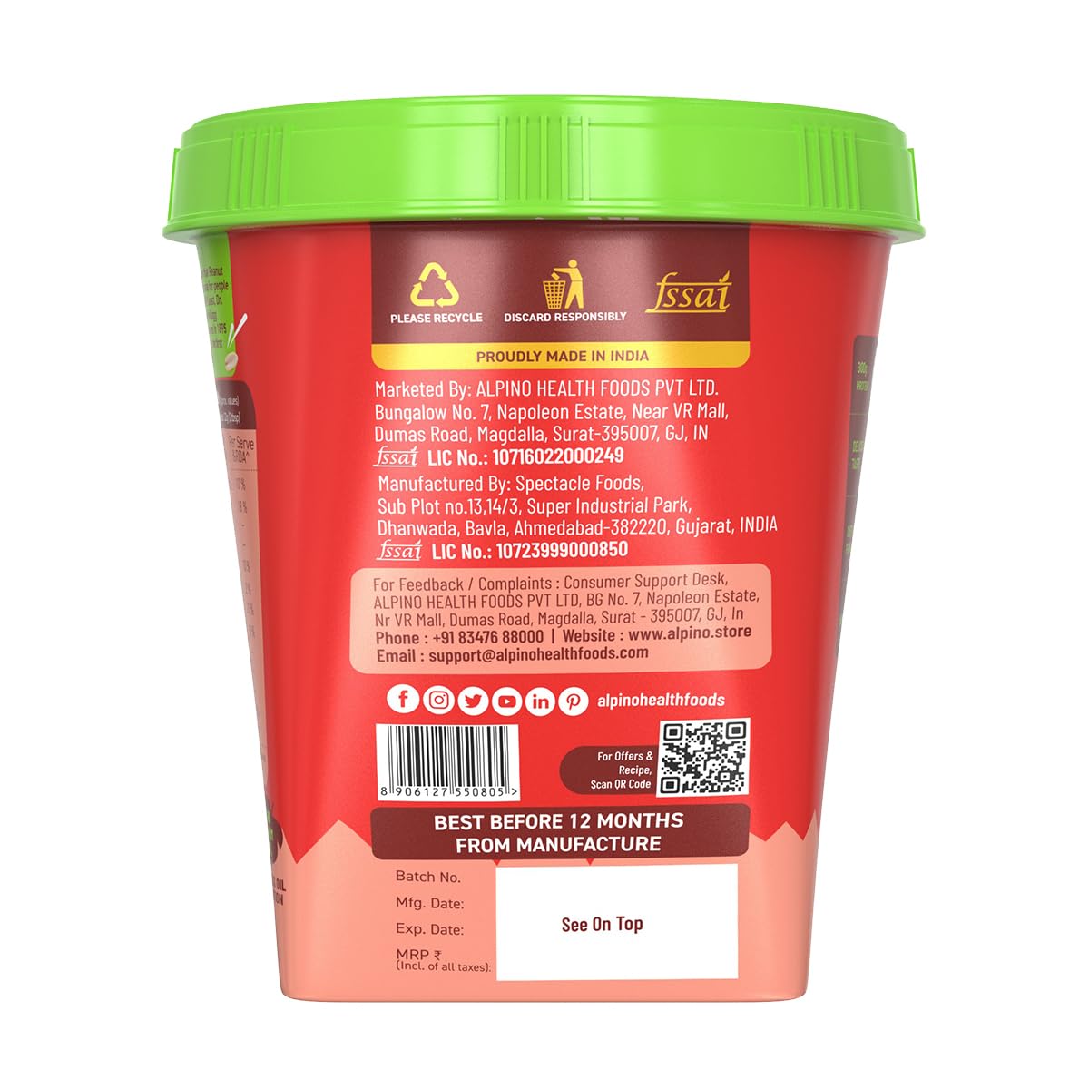 ALPINO High Protein Dark Chocolate Peanut Butter Crisp 1kg - Roasted Peanuts, Dark Chocolate, Whey Protein & Pea Protein – 30g Protein, Gluten Free - High Protein Peanut Butter Crispy