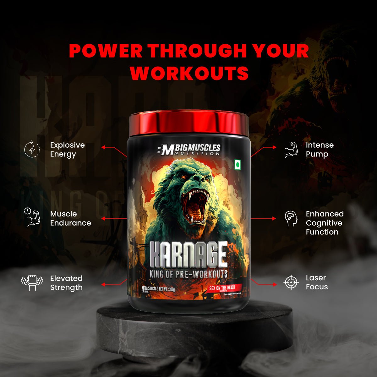 Bigmuscles Nutrition Karnage Pre workout - SK Supplement
