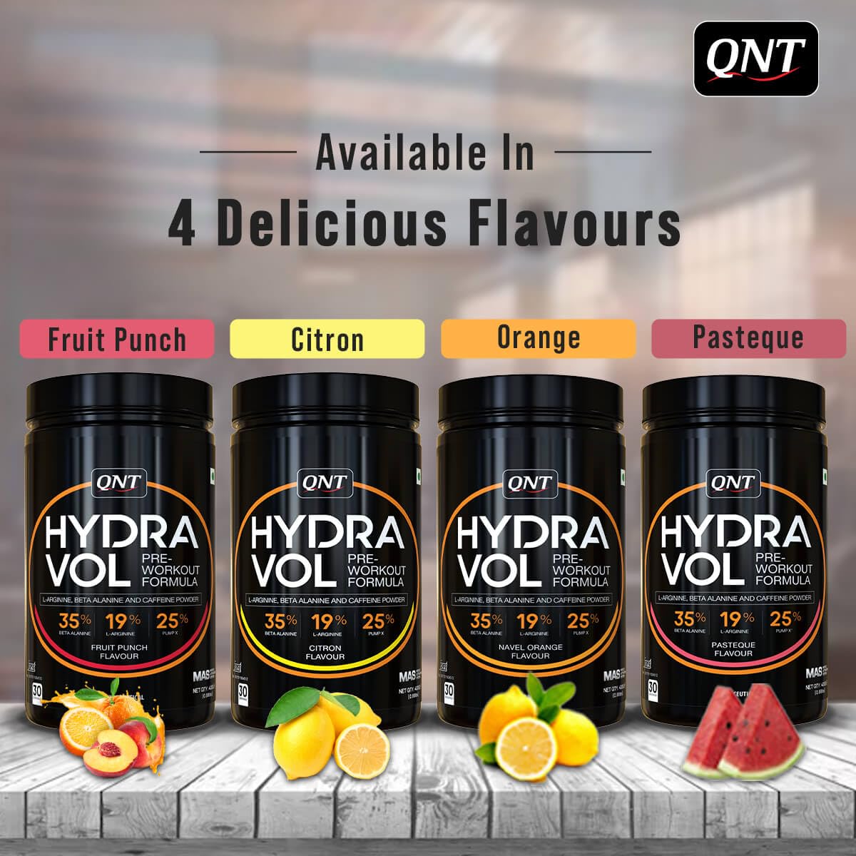 QNT Hydravol Pre - Workout Supplement | 400g | Pasteque | Instant Energy & Quick Muscle Pump | Beta - Alanine & Caffeine For Enhanced Focus & Muscle Strength - SK Supplement