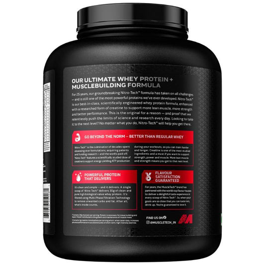MuscleTech Nitro-Tech Whey Protein, 1.81kg (4lbs), Milk Chocolate