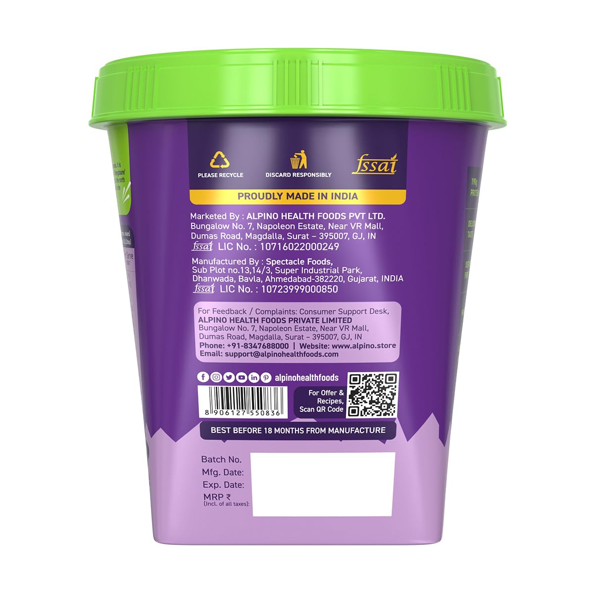 ALPINO Chocolate Peanut Butter Crunch 1kg - Roasted Peanuts, Chocolate Paste & Brown Sugar - 19% Protein, Source of Healthy Fats - SK Supplement