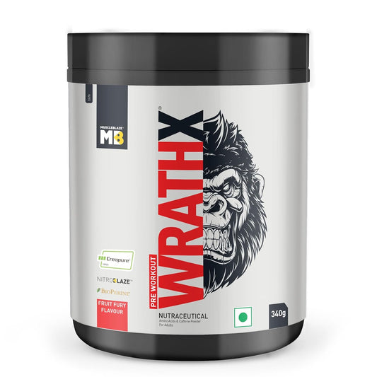 MuscleBlaze Wrathx Pre - Workout - 340 gm (0.74 Lb), - SK Supplement